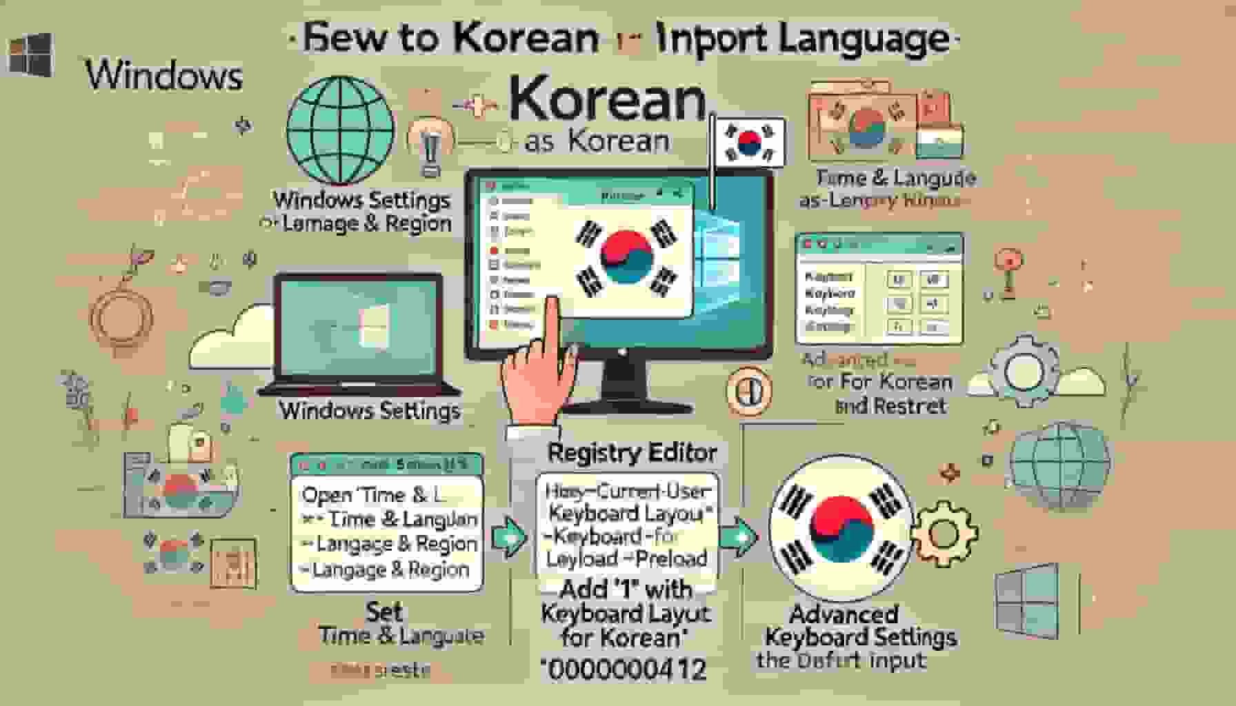 한국어 입력기를 기본 설정